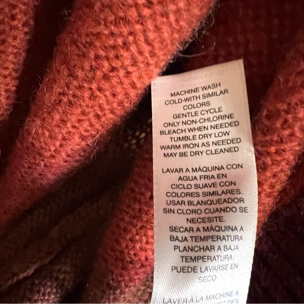 Chico's Patchwork Duster Cardigan Sweater XL Multicolor Abstract Colorblock Cozy - Picture 8 of 12